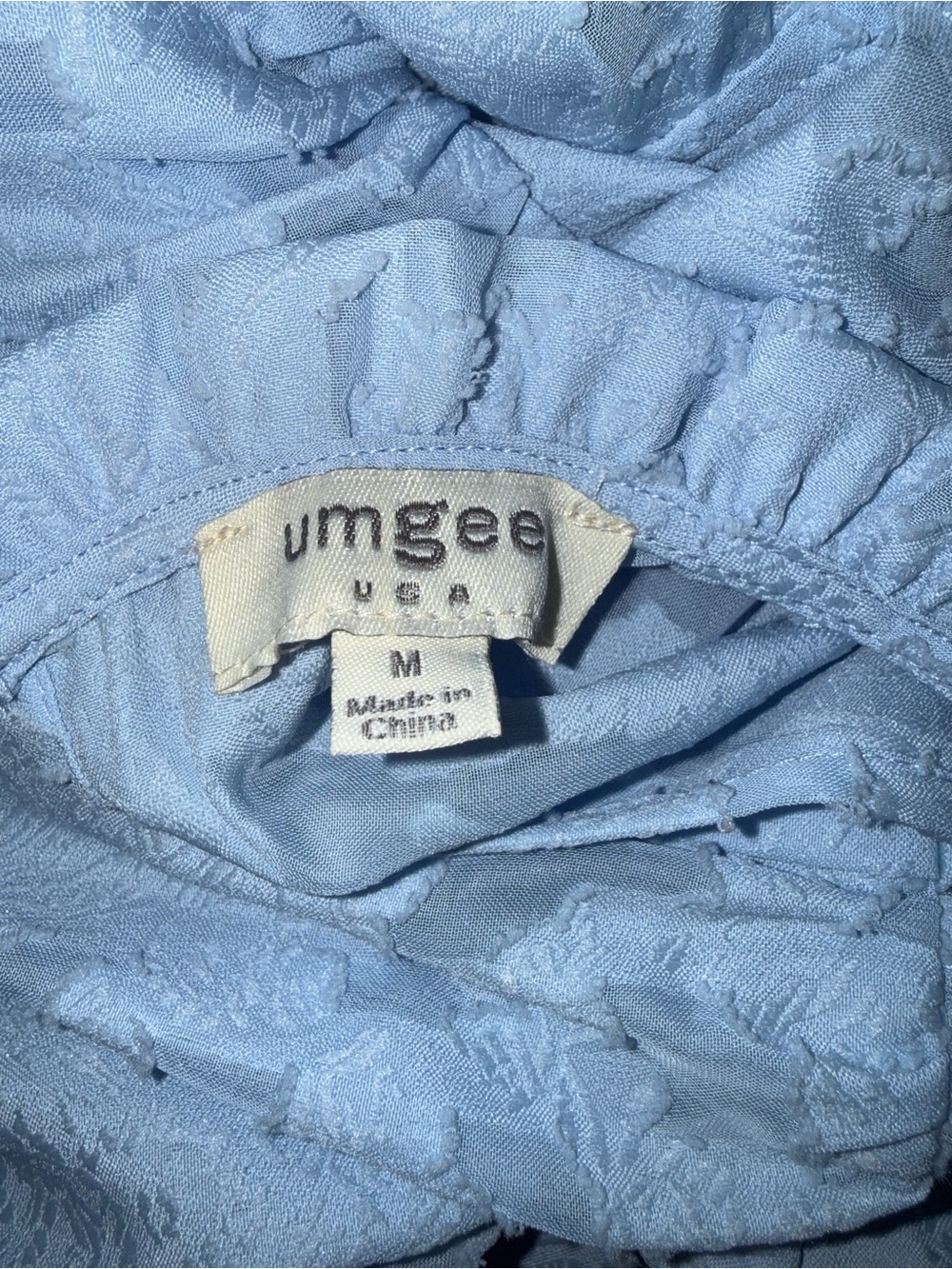 Umgee Light Blue Ruffle Sleeve Swing Dress - Picture 2 of 2